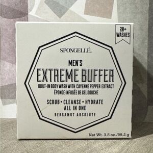 SPONGELLE  Men's Extreme Buffer built in body wash - Bergamot Absolute - NEW-$22